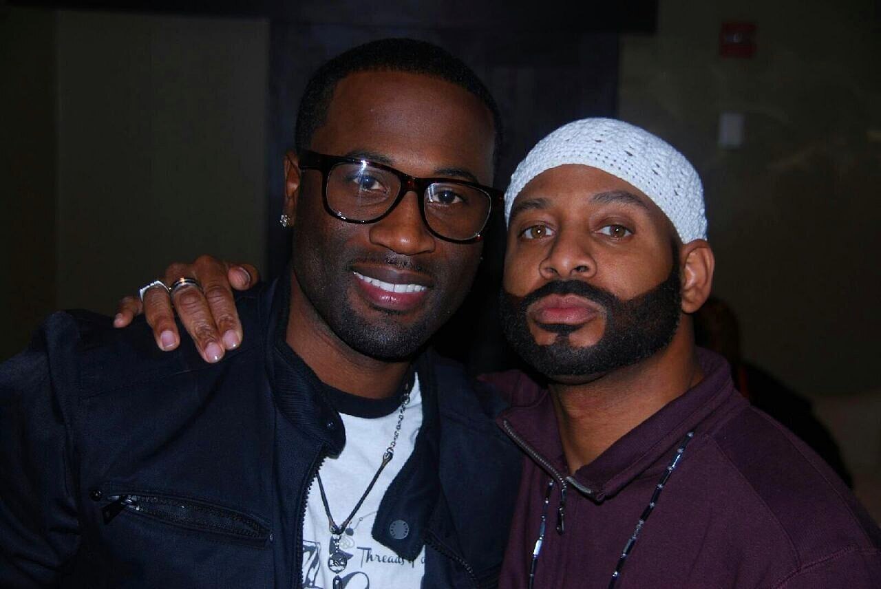 Backstage · Industry Showcase Celebrity DJ Cat-X backstage with an industry artist friend at a Carolina hip-hop showcase