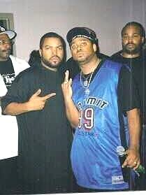 With Ice Cube & No Limit Celebrity DJ Cat-X backstage with Ice Cube and the No Limit Records camp during a major label promo run
