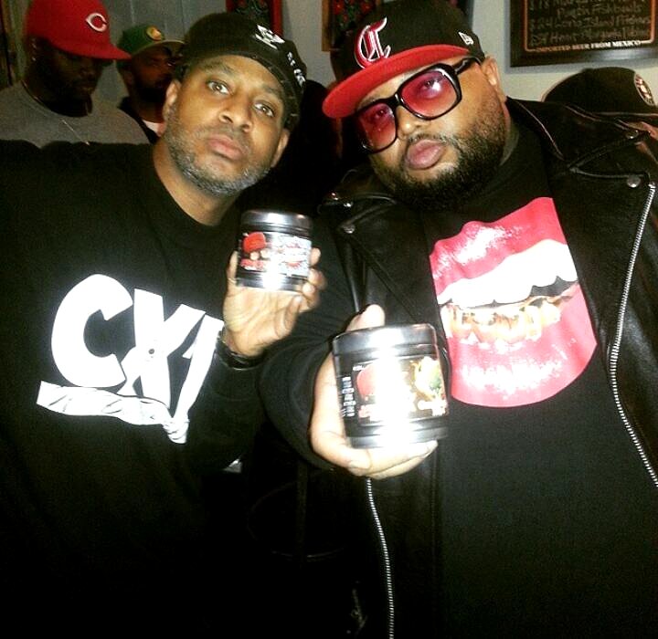 CXT Brand · Industry Linkup Celebrity DJ Cat-X repping the CXT brand alongside a major label exec at a music industry event